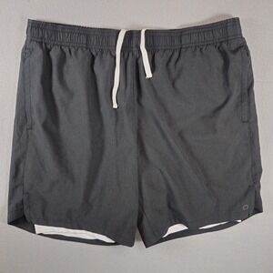 Skora Qwick Dry Running Shorts Men's Large Gray Lined Athletic Gym Workout Zip